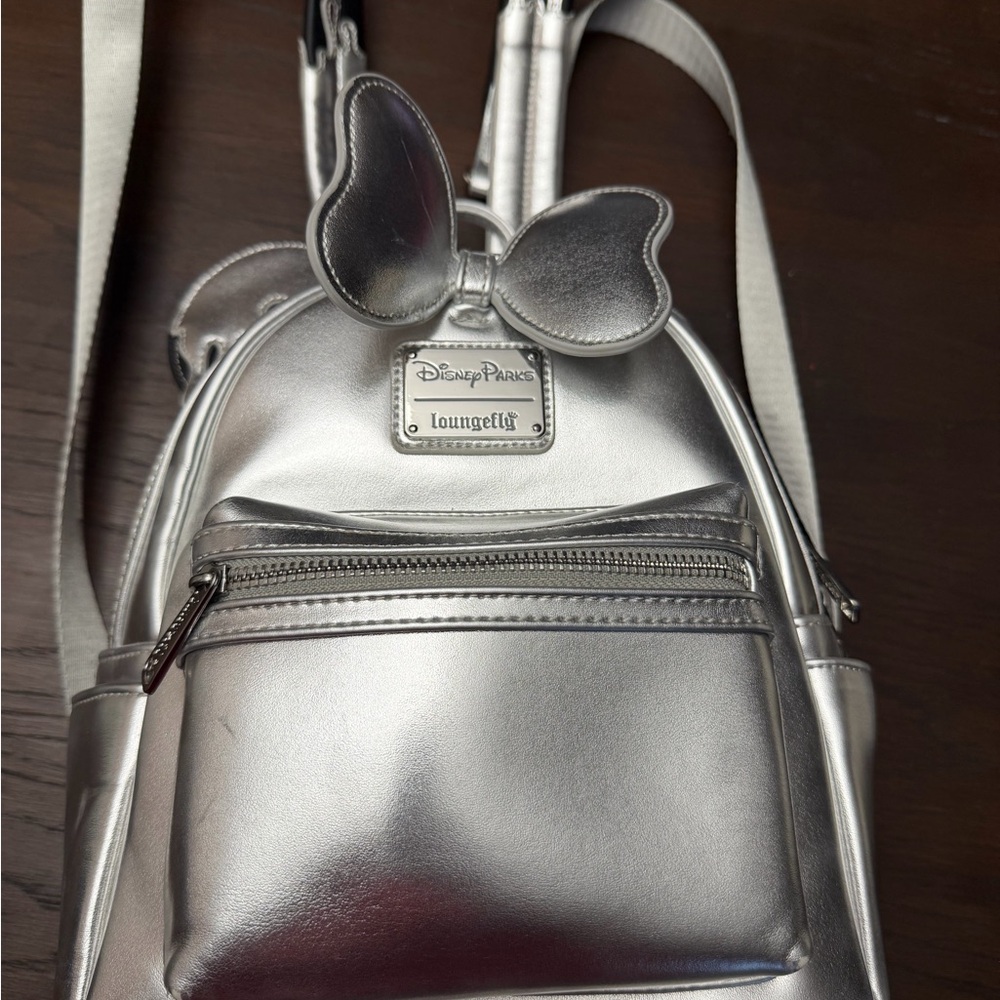 Loungefly Disney Parks Metallic Silver Backpack - Picture 3 of 4